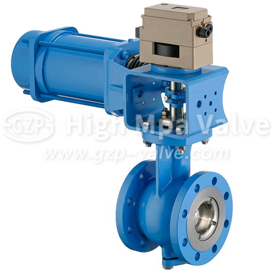 Hydraulic V port ball valve